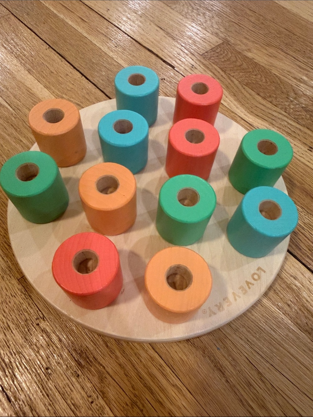 Lovevery wooden stacking play board
